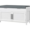 thumbnail image 5 of White Shoe Bench, Entryway With Hidden Compartments, Cushioned Seat, Adjustable Shelves, Shutter Doors, 352 Lbs Capacity For Home Bench In Entryway,, 5 of 6