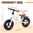 thumbnail image 4 of DOMQGA 12" Balance Bike for Kids,Adjustable Seat and Handlebar,No Pedal Balance Bicycle with Fender for Kids Ages 18 Months to 5 Years ,White, 4 of 7