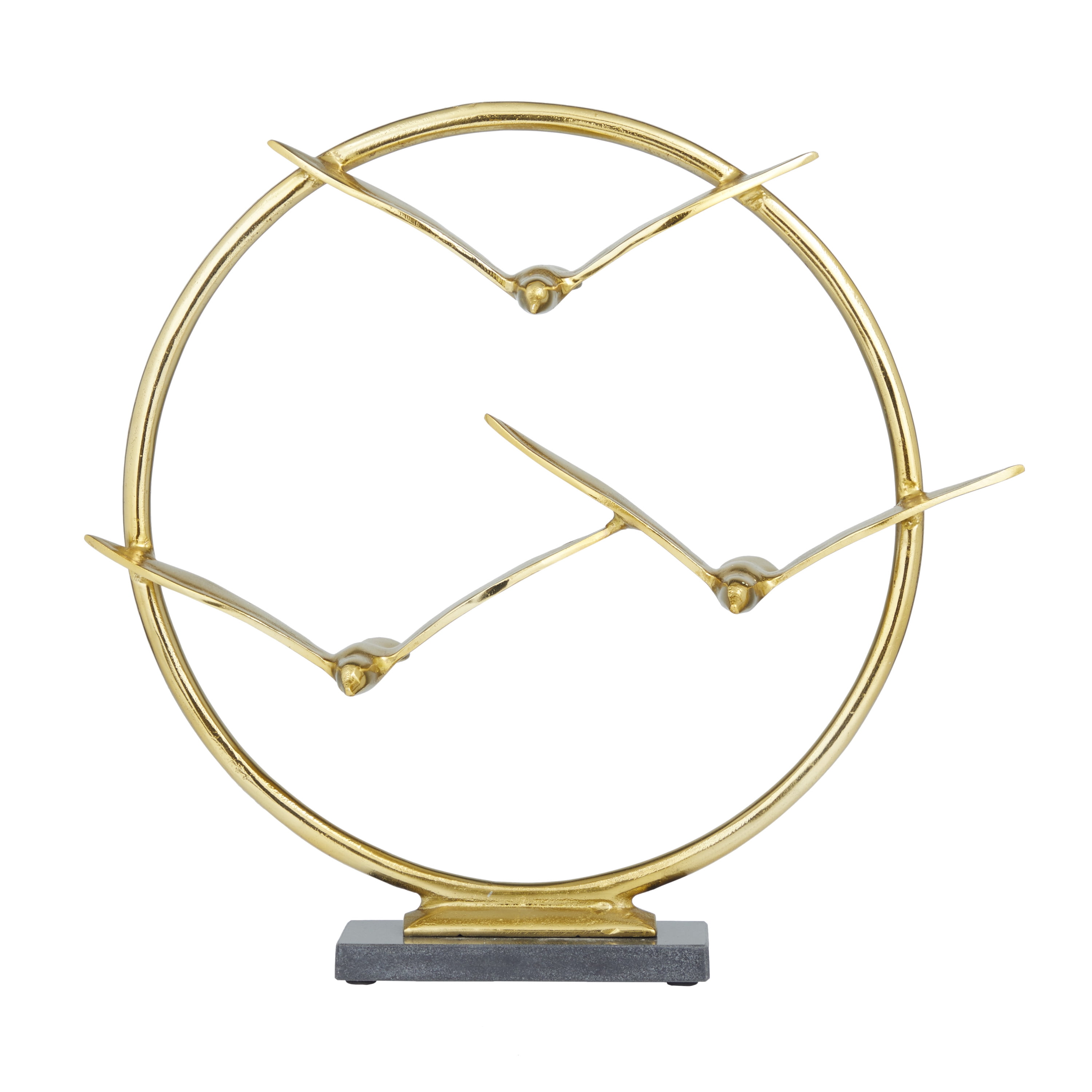 18" x 17" Gold Aluminum Bird Sculpture, by DecMode
