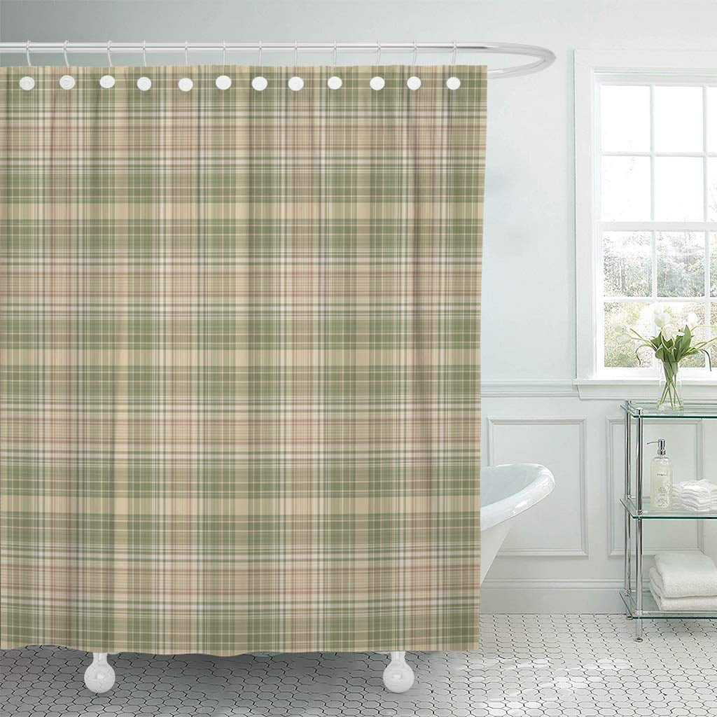 KSADK Green Gingham Plaid Beige Grey Sage Abstract Autumn Celtic