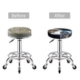 thumbnail image 6 of Lsque Cat Astronaut Round Bar chair cushion covers Velvet Fabric Premium Comfort Protects from Scratches and Stains for 14-17 Inch Chair- 14 inch, 6 of 7