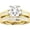 Yellow Gold, variant on 2 Carat Classic Lab Platinum Synthetic Lab Grown Round Channel Set Princess Wedding Bridal Set IGI Certified Diamond Engagement Ring (1 Ct, H-I Color, VS1-VS2 Clarity Center)