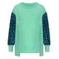 thumbnail image 6 of Xcmzpl Sweatshirts for Women Loose Fit Solid Color Round Neck Sweatshirt Trendy Pullover Tops Dressy Casual Long Sleeve Blouses Fall Fashion, 6 of 7
