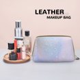 thumbnail image 4 of Bingfone Rainbow Unicorn Party Print Leather Makeup Bag, Portable Hand-held Zipper Female Cosmetic Bag Toiletry Bag, Suitable for Home and Travel, 4 of 6