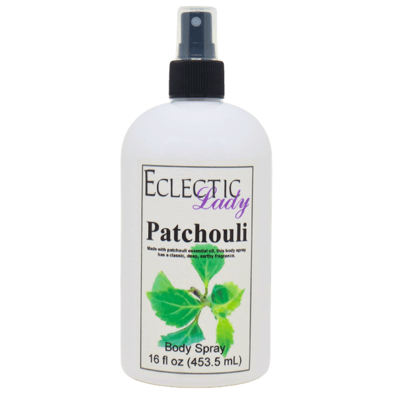 Patchouli Body Spray, Eclectic Lady, Hydrating Mist, Unisex, 16 oz