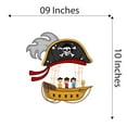 thumbnail image 4 of Home Wall Decal - 0 - Cute Hot Air Balloon Design Cute Pirate Boat Hot Air Balloon with Happy Kids - Proudly Hand Made Decal - Size: 9 In(W) x 10 In(H), 4 of 5