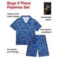 thumbnail image 2 of Quad Seven Boys Pajama Set Breathable Button Down Sleep Shirt and Pajama Shorts Sleepwear Set 2 Piece, 2 of 7