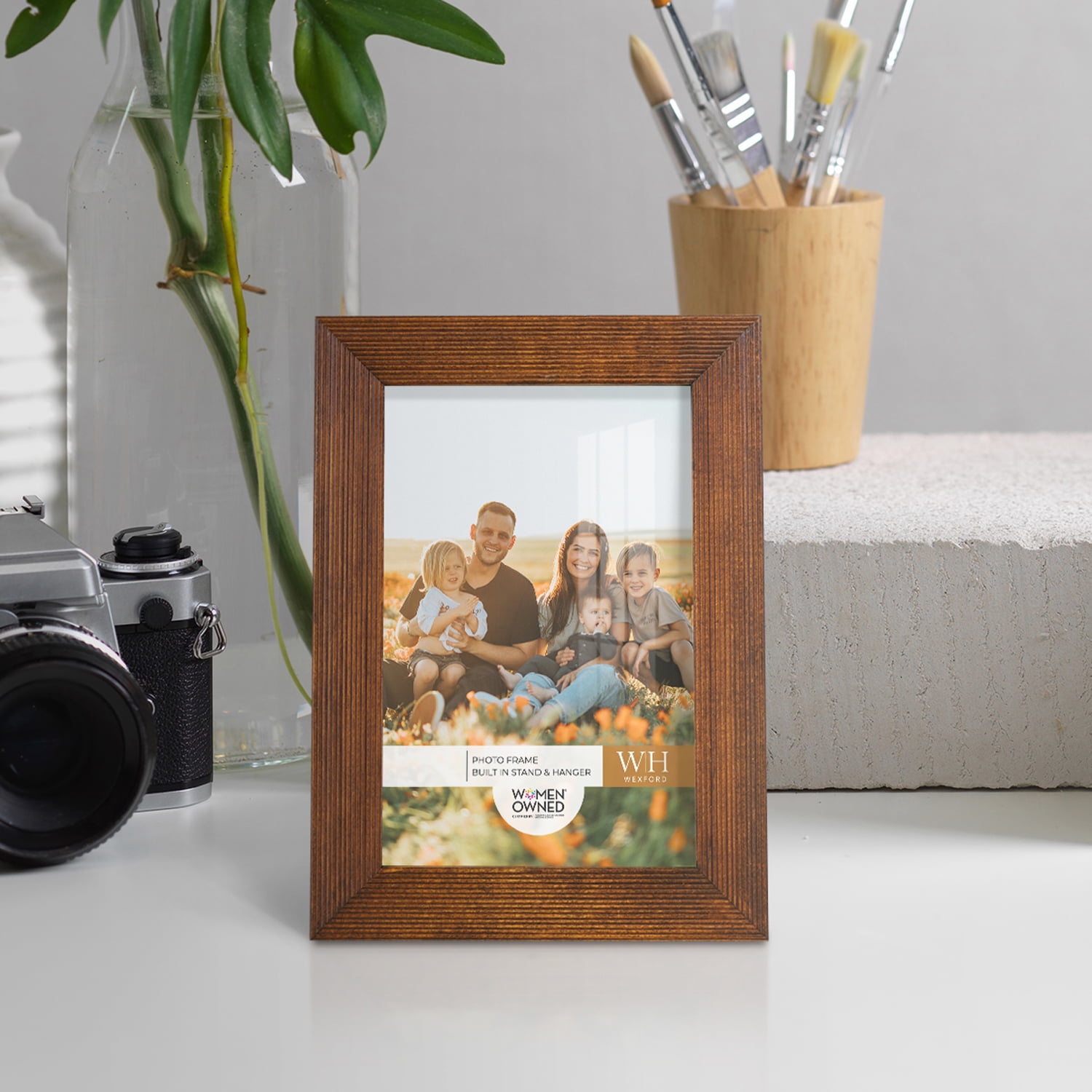 Traditional Walnut Tone Picture Frame, 4 x 6