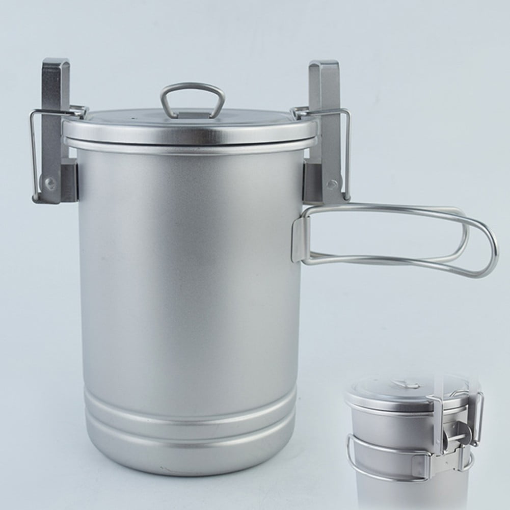 Serves 3 Camping Rice Cooker Cooking Pot With Handle Portable