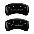 thumbnail image 2 of MGP 4 Caliper Covers Engraved Front & Rear Cursive/Challenger Black finish silver ch Fits select: 2006-2010 DODGE CHARGER R/T, 2009-2010 DODGE CHALLENGER R/T, 2 of 2