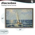 thumbnail image 4 of Stupell Industries Traditional Sailing Yacht on Blue Sea Brown Floating Frame Canvas Art, 31 x 21, by Angie Hawke, 4 of 8