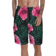 thumbnail image 1 of Hibiscus Board Shorts Funny Beach Swimming Trunks Polyester Men Swim Trunks, 1 of 5