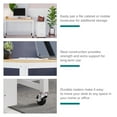 thumbnail image 3 of Space Solutions Ready-to-assemble 48-inch Wide Mobile Metal Desk with Laminate Top, White/Maple, 3 of 15