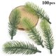 thumbnail image 2 of Aguja de pino de Navidad Artificial, 100 Uds., decoración de árbol navideño, 2 of 8