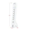 thumbnail image 6 of CyberPower P704URC1 - 2000 Joule White Surge Protector with 2 USB-A Ports, 7 Outlets and 4 ft Cord, 6 of 10