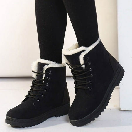 

Women‘s Winter Thermal Snow Boots Warm Plush Lined Lace Up Snow Boots Women‘s Footwear