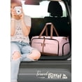 thumbnail image 2 of Bolsa de viaje Lekesky plegable de 80 litros con compartimento para zapatos, color rosa, 2 of 6