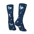 thumbnail image 3 of Goofa Space Dinosaur Printed Men's Crew Socks, Soft Durable Breathable Moisture-Wicking with Odor Control Cotton socks, 3 of 9