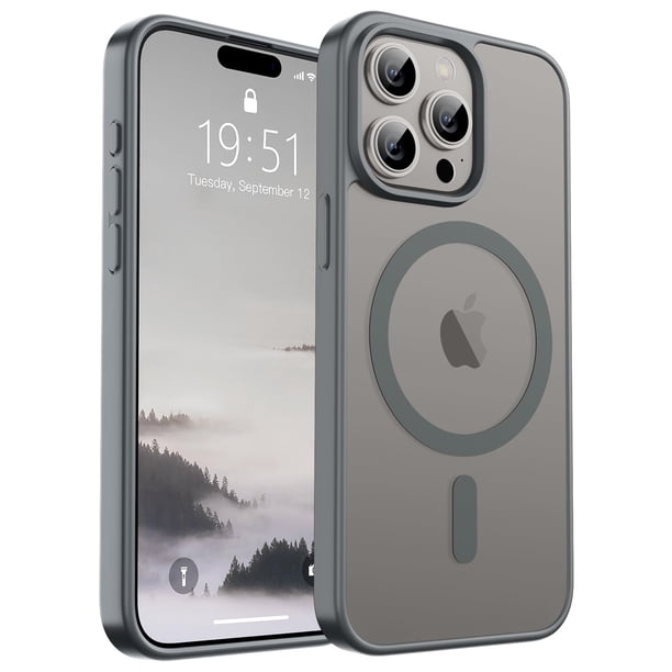 Funda magnética SUPFINE para iPhone 15 Pro Max gris