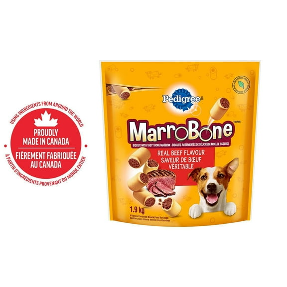 PEDIGREE Marrobone Adult Dog Treats – Real Beef Flavour with Real Bone Marrow - Vitamin Enriched, 737g - 3kg