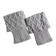 thumbnail image 1 of Crochet Boot Cuffs Knitted Ankle Soft Acrylic Crochet Boot Socks Women Leg Warmers for Gifts Warmer Leg Warmers Girls - Ash, 1 of 8