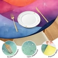 thumbnail image 4 of Colorful Tie Dye Mountain Pattern Round Fitted Tablecloth with Elastic Edge,Dining Table Cover Waterproof,Outdoor Round Tablecloth for Camping,Dining,Indoor and Outdoor, 4 of 7