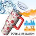 thumbnail image 5 of Christmas 40oz Stainless Steel Insulated Tumbler with Handle and Straw, 5 of 7