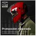 thumbnail image 2 of Casco De Motocicleta Bloosom  Gafas De Doble Visera Modular Abatible Rojo L, 2 of 4