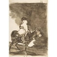 thumbnail image 2 of Francisco de Goya 14x18 Black Ornate Wood Framed Double Matted Museum Art Print Titled - A Man and a Woman Riding a Mule (ca. 1812-20), 2 of 5