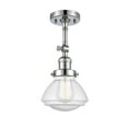 thumbnail image 1 of Innovations 201F-PC-G324-LED Olean 1 Light Semi-Flush Mount part of the Franklin Restoration Collection, Polished Chrome, 1 of 1