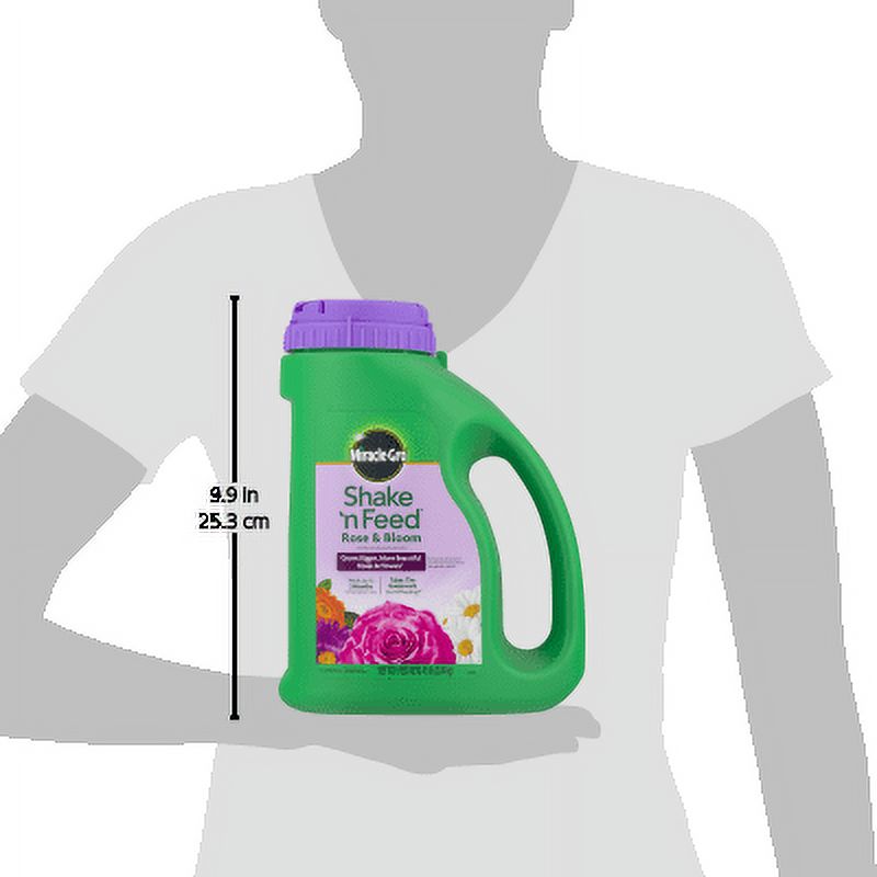 Miracle-Gro Shake 'n Feed Rose & Bloom Plant Food - Long-Lasting Granular Fertilizer for Flowering Plants, Feeds Up to 3 Months - 4.5 lbs.