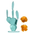 thumbnail image 2 of Cactus Statue Desert Decor, Prickly Pear Cactus Sculpture Fade Proof Lifelike Enhanced Visual Appeal Rust Resistant  for Garden, 2 of 7