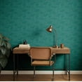 thumbnail image 3 of S4sassy Self-Stick Decorative Boho Wallpaper, Paisley Vine Print Walls Paper, Vinyl Waterproof Contact Paper, Green, 25"x360"inch Removable Renter Friendly Wall Covering For Bedroom, Dining room, 3 of 9