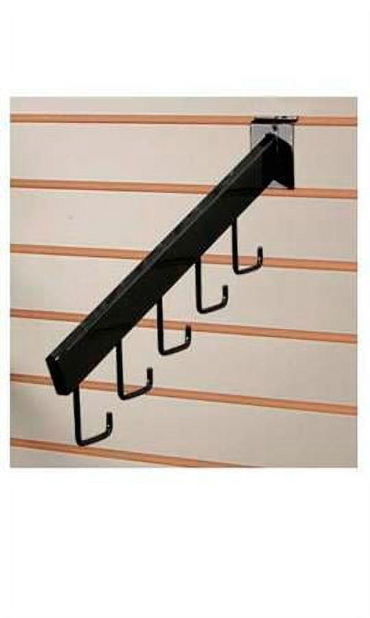 Black 5-J-Hook Dimensional Waterfall for Slatwall - Pack of 10