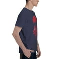 thumbnail image 3 of Stranger Things Group Shot Bike Ride Upside Down Silhouette Men's Basic Short Sleeve T-Shirt Navy Blue Medium, 3 of 5
