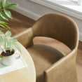 thumbnail image 4 of Talia   Vegan Leather Dining Armchair in Toast, 4 of 9