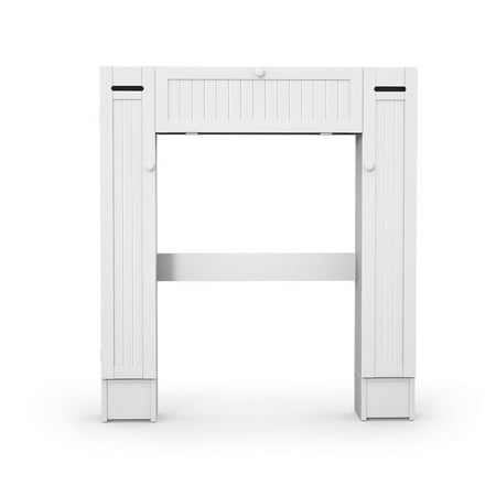 Costway Wooden Over The Toilet Storage Cabinet Drop Door