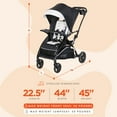 thumbnail image 3 of Open Box Sit N' Stand 5 in 1 Shopper Stroller w/Canopy & Basket, Modern Khaki, 3 of 11