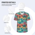 thumbnail image 4 of Balery Hawaii Palms Baseball Jersey for Men Casual Button Down Shirts Short Sleeve Active Team Sports Uniform-Medium, 4 of 9