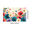 thumbnail image 2 of Colorful Floral Patterned Backdrop Banner Party Decorations Spring Festival Event Photography Props Background Decor Happy Gathering Celebration Decorations, 2 of 3