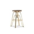 thumbnail image 6 of Linon Farhart Bar Stool with Adjustable Height & Swivel, Aged Walnut, 6 of 9