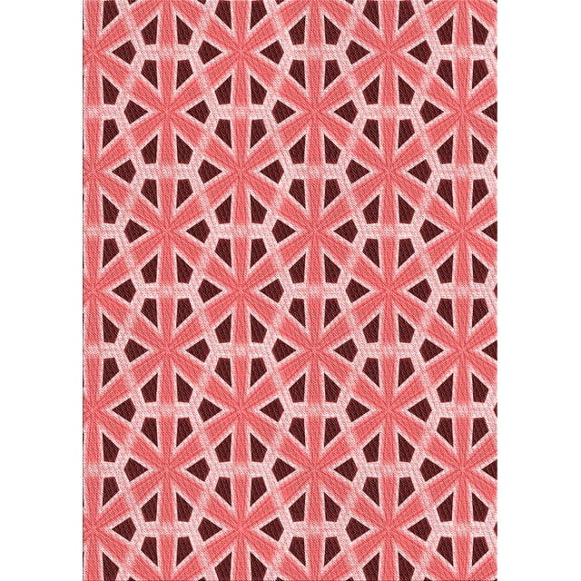 Ahgly Tapis Rectangulaire Lavable en Machine Intérieur Transitionnel Rose Pastel, 8 Pieds x 10 Pieds