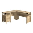 thumbnail image 3 of Sauder Bridge Acre Orchard Oak L-Shaped Home Office Desk, Orchard Oak Finish Finish, 3 of 11