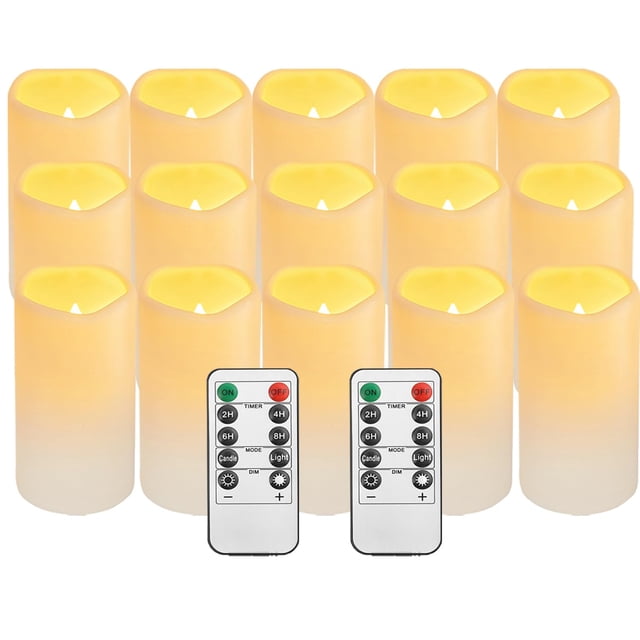 Velas impermeables sin llama con control remoto, paquete de 15 unidades, Tappovaly