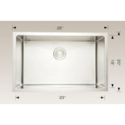 American Imaginations 25-in. W CSA Approved Chrome Laundry Sink With Stainless Steel Finish And 16 Gauge