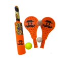 thumbnail image 1 of Plastic 2 Pcs Cricket Bat & Tennis Racket Combo Set for Kids, 1 of 1