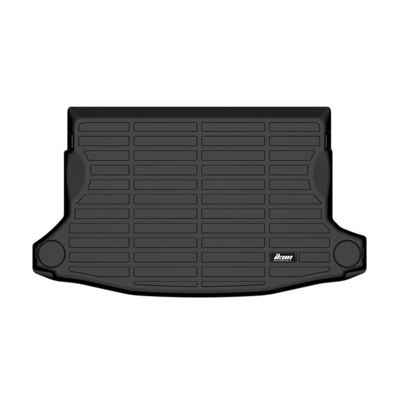 Ikon Motorsports Trunk Mat Compatible With 2024 Subaru Crosstrek, Black Car Auto TPE 3D Molded Rear Cargo Cover All Weather Boot Liner Protector Pad