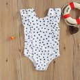 thumbnail image 3 of Faithtur Little Girls One-piece Swimsuit Wave Point Sleeveless Swimwear, 3 of 9