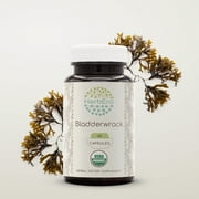 HerbEra Bladderwrack Capsules, Organic Herbal Dietary Supplement for Thyroid Function Support, Certified Organic Bladderwrack (Fucus vesiculosus) Dried Plant Capsules, Natural, 60 Capsules