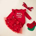 thumbnail image 5 of mgoYE Baby Girl Christmas Outfit Newborn Infant My First Christmas Dress Tutu Skirt with Headband Set, 5 of 8